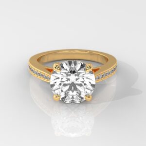 Round Brilliant Engagement Ring with Halo Setting