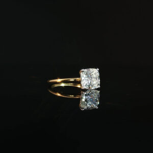 14K Gold Cushion Cut Engagagement Ring with 2.06 CTW