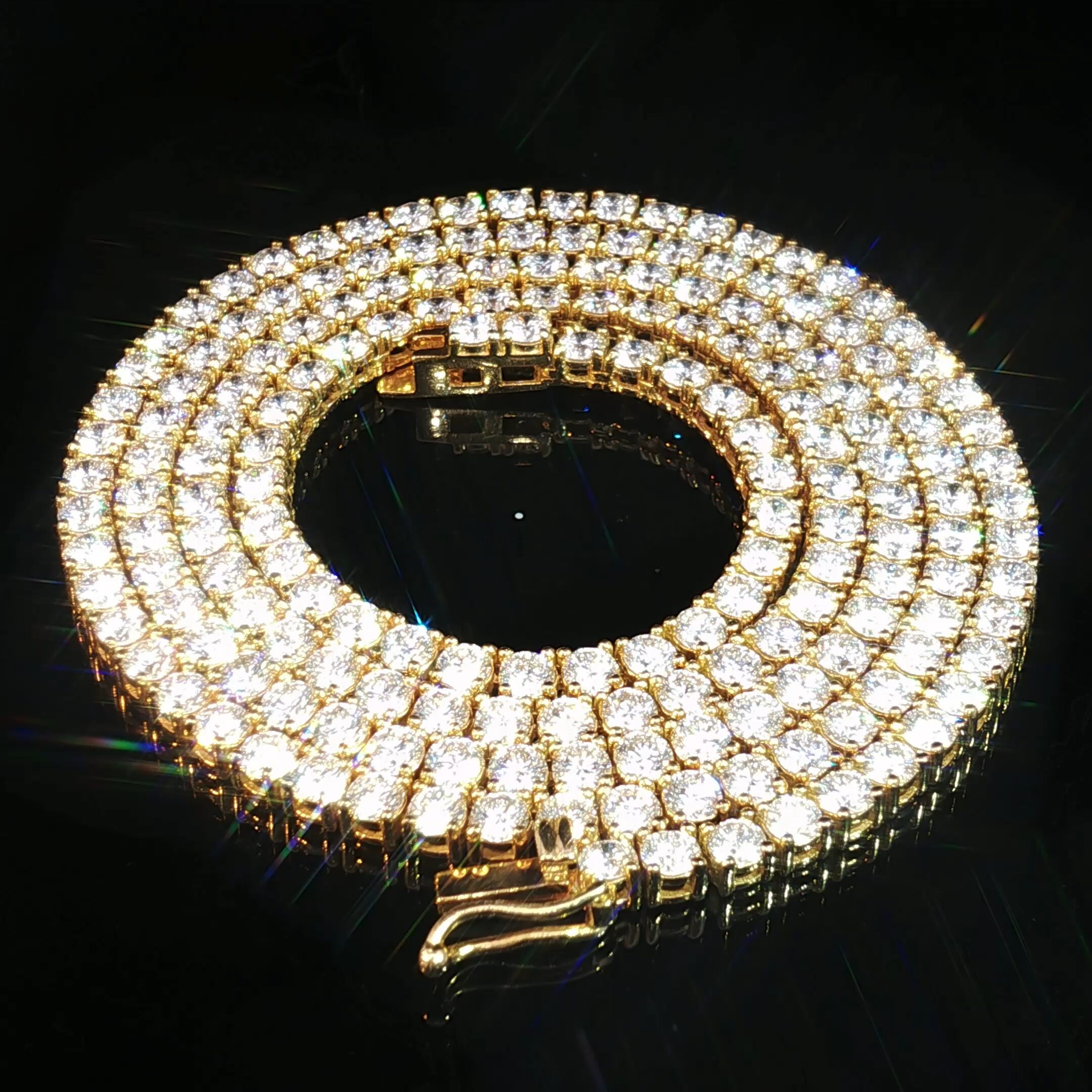 14K Round Diamond Tennis Necklace - Image 5