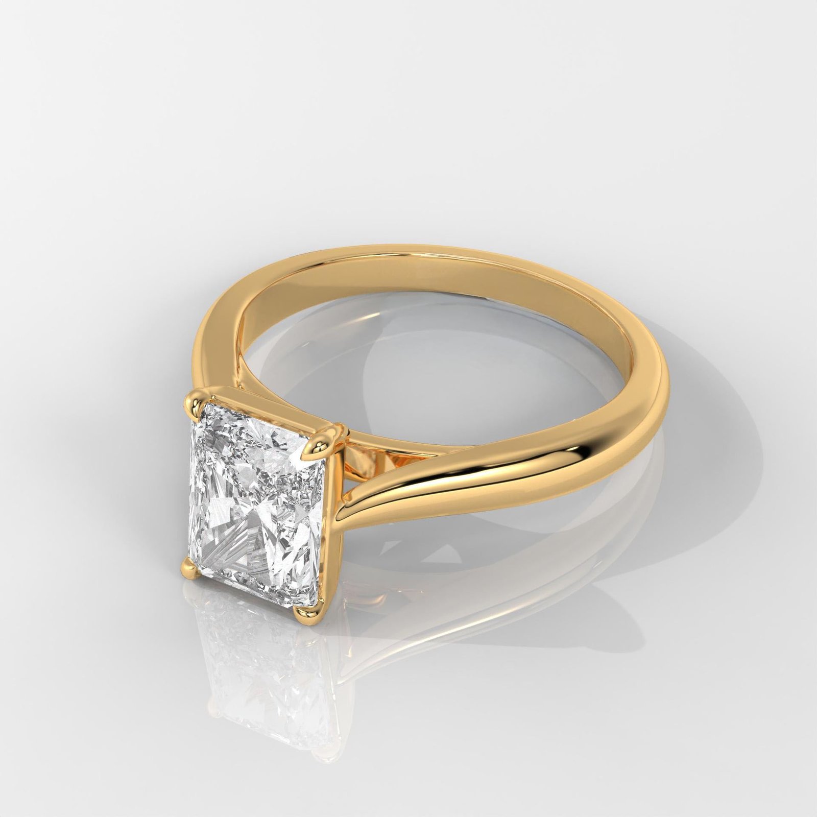 Radiant Cut Lab-Grown Diamond Solitaire Ring - Image 3