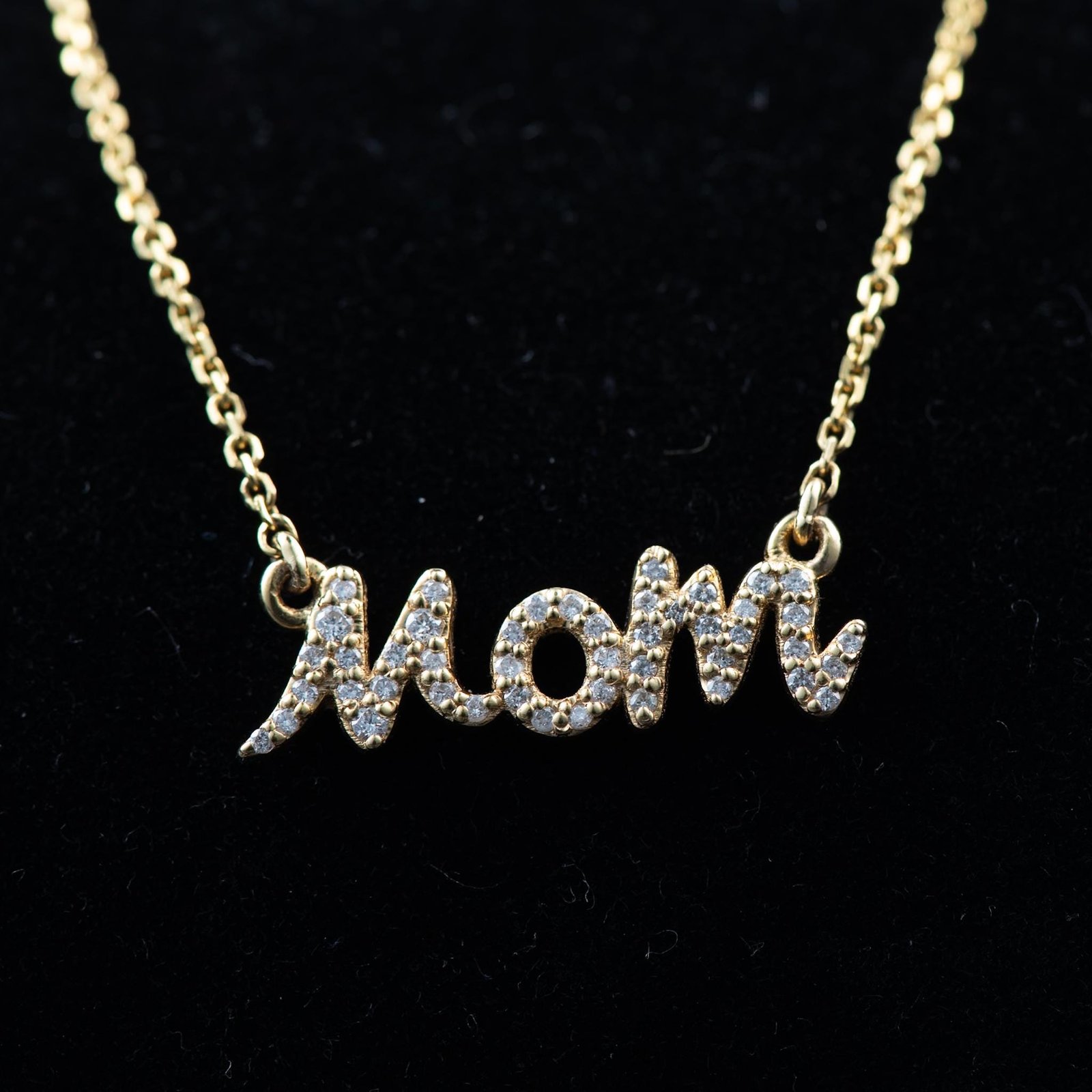 Mom Initial Diamond necklace - Image 3