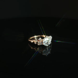 Round Cluster Engagement Ring with 2.06CT Diamonds