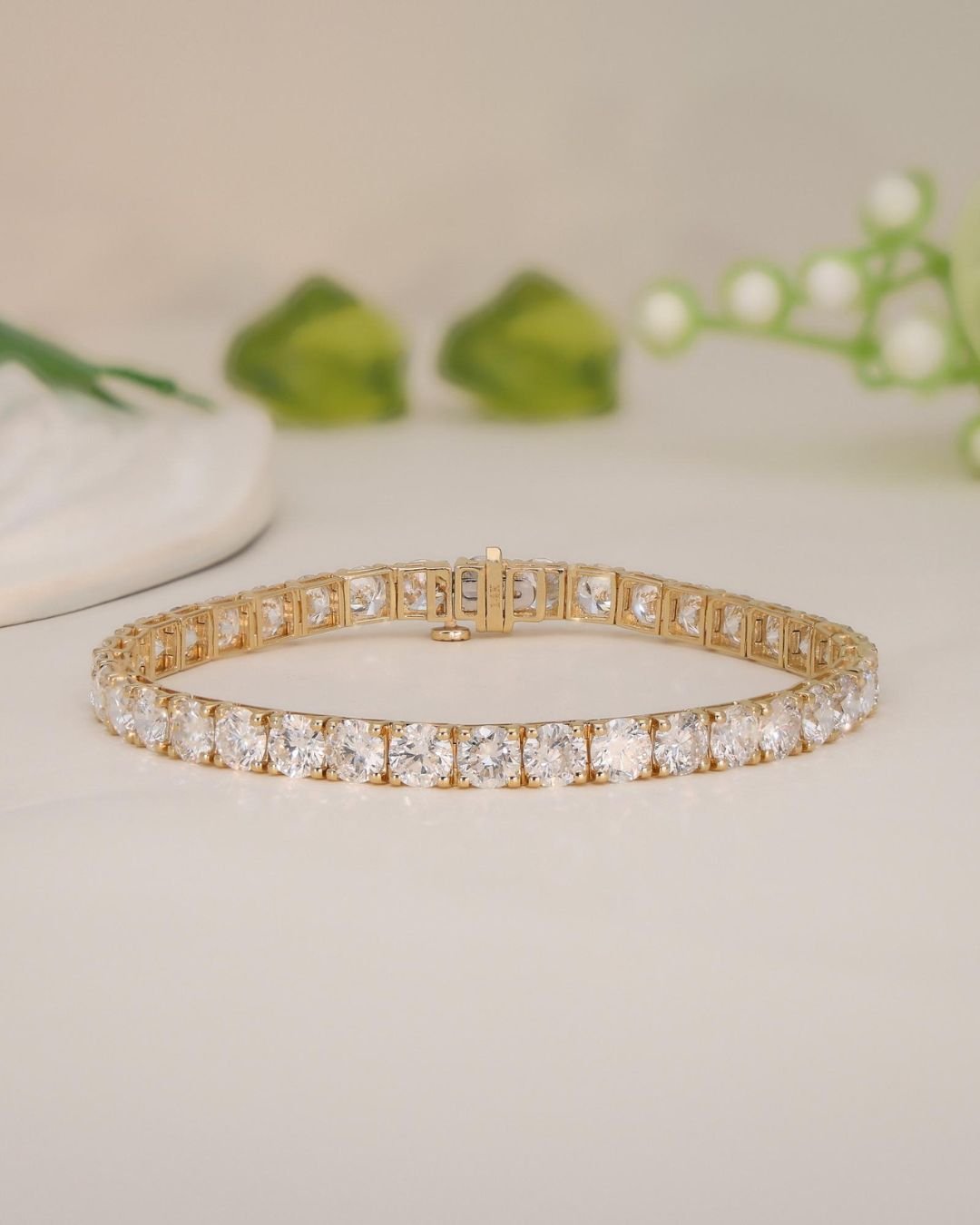 Round Brilliant Cut Lab Grown Diamond Tennis Bracelet - Image 4