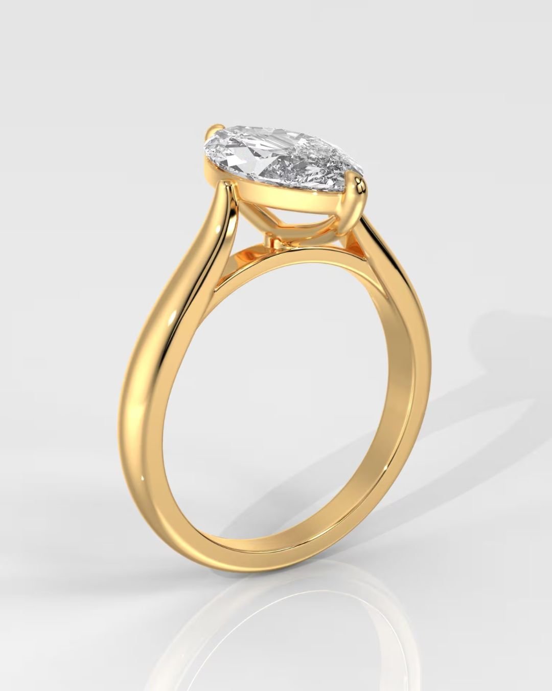 Marquise Lab Grown Diamond Engagement Ring - Image 4