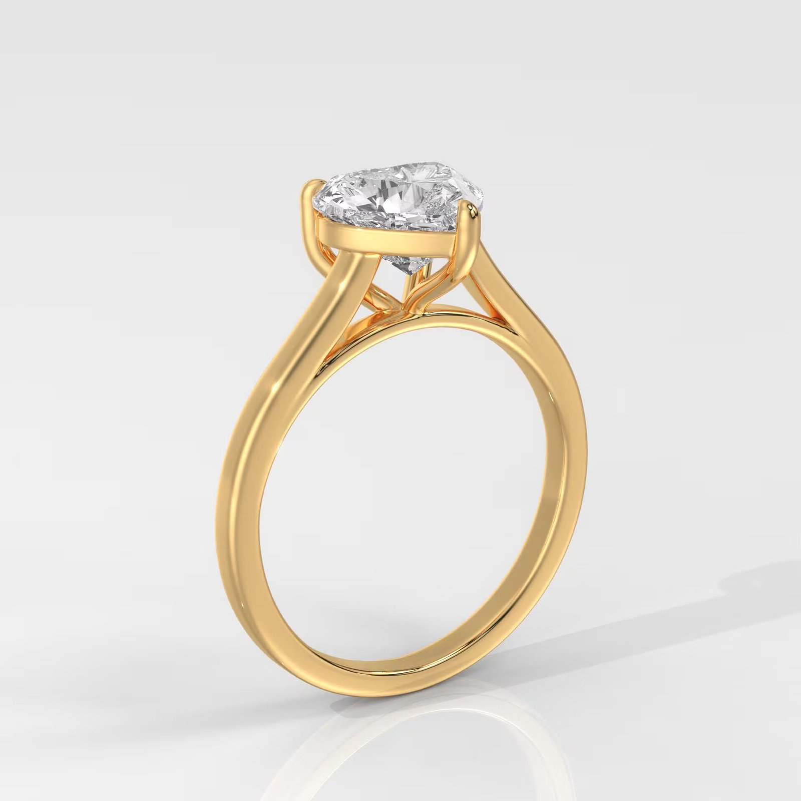 Heart Cut Lab Grown Diamond Engagement Ring - Image 3