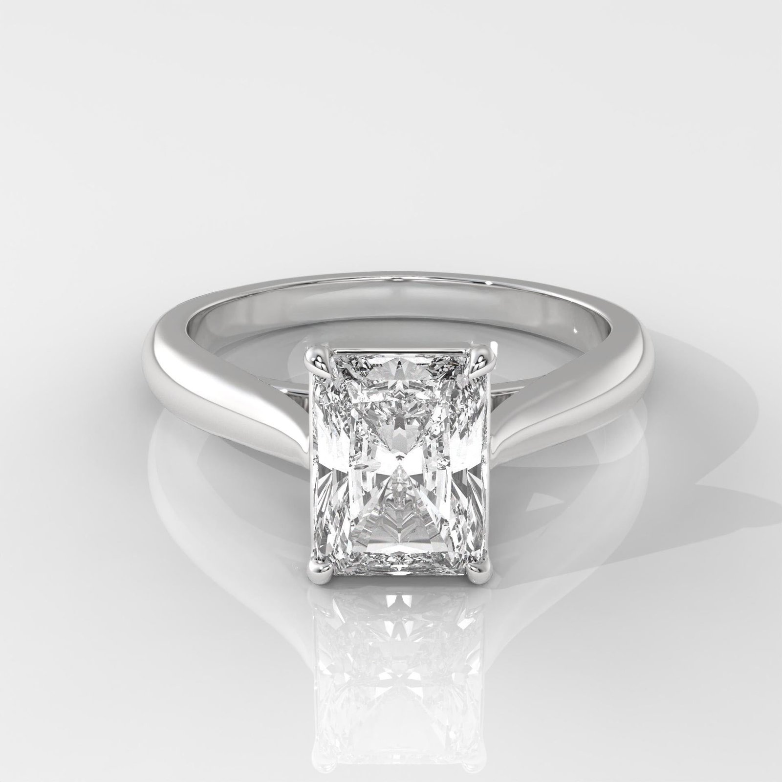 Radiant Cut Lab-Grown Diamond Solitaire Ring - Image 4