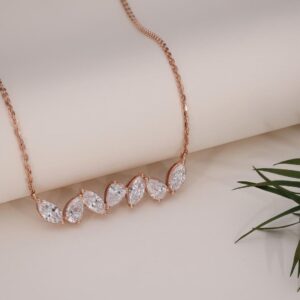 Pear & Marquise Lab Grown Diamond Cluster Necklace