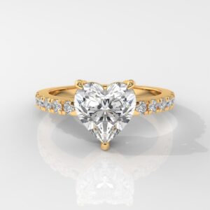 Heart Brilliant Cut Engagement Ring