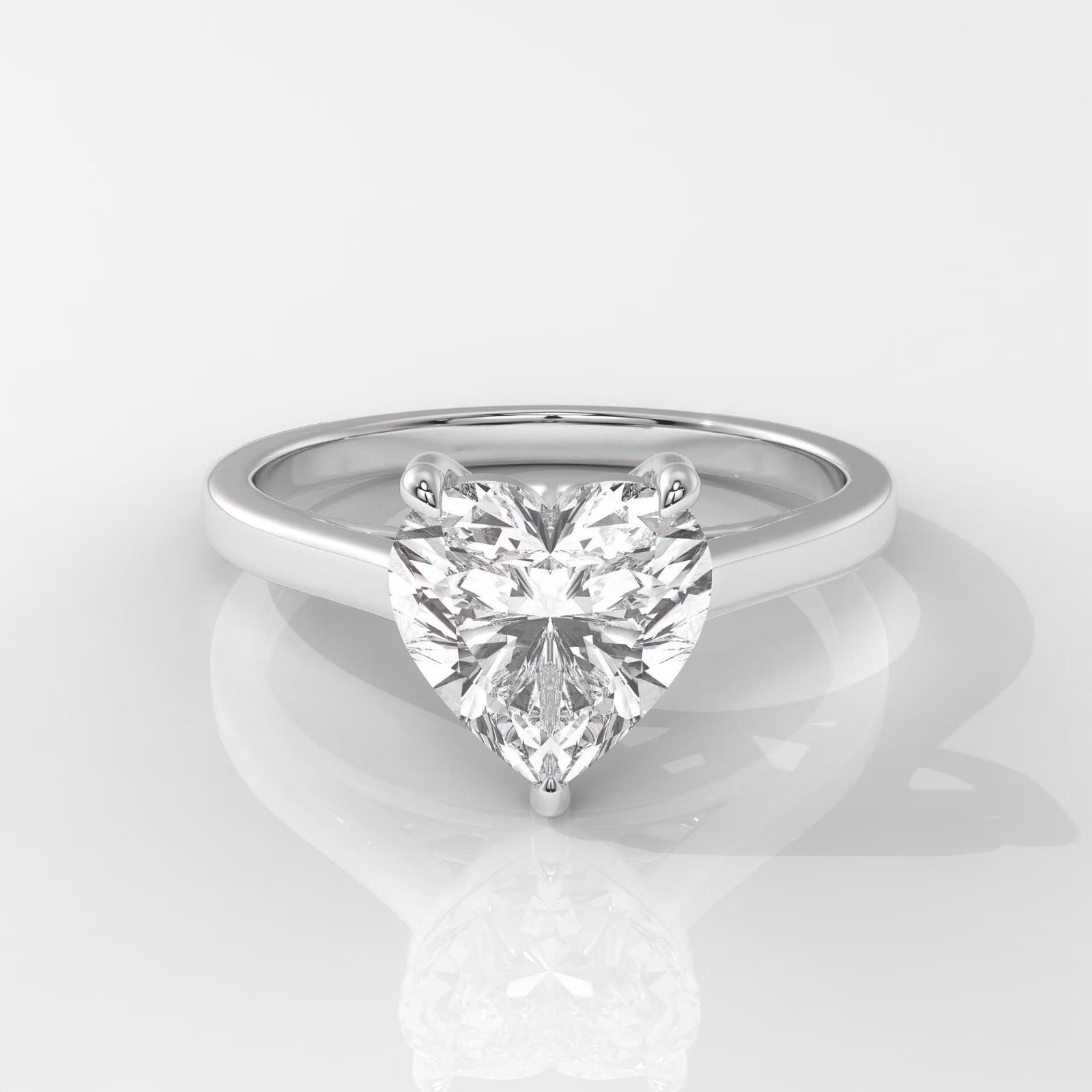 Heart Cut Lab Grown Diamond Engagement Ring - Image 4