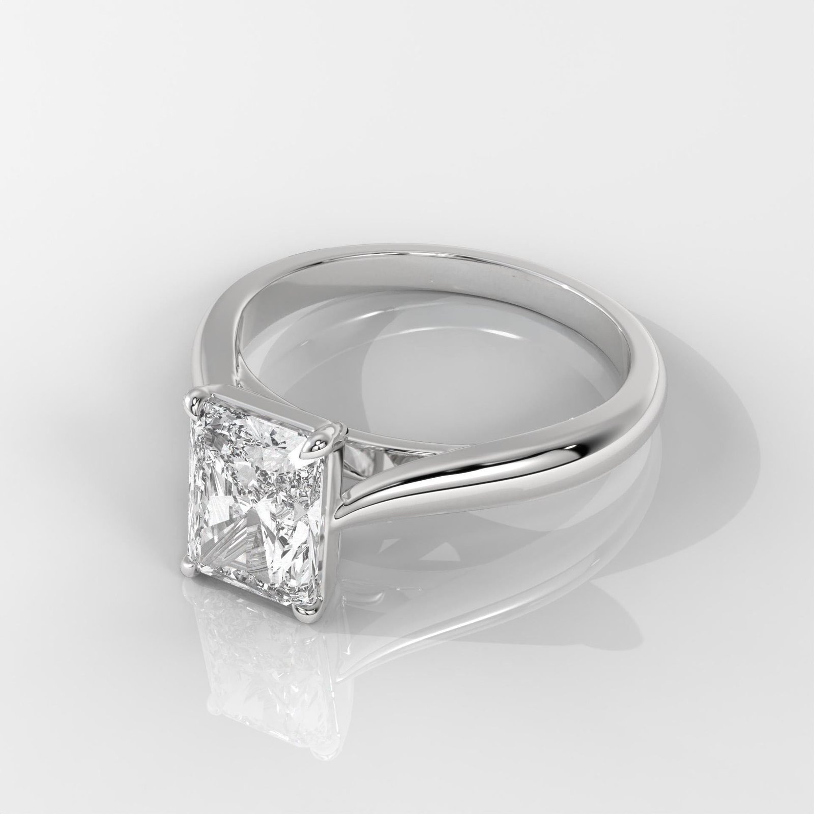 Radiant Cut Lab-Grown Diamond Solitaire Ring - Image 6