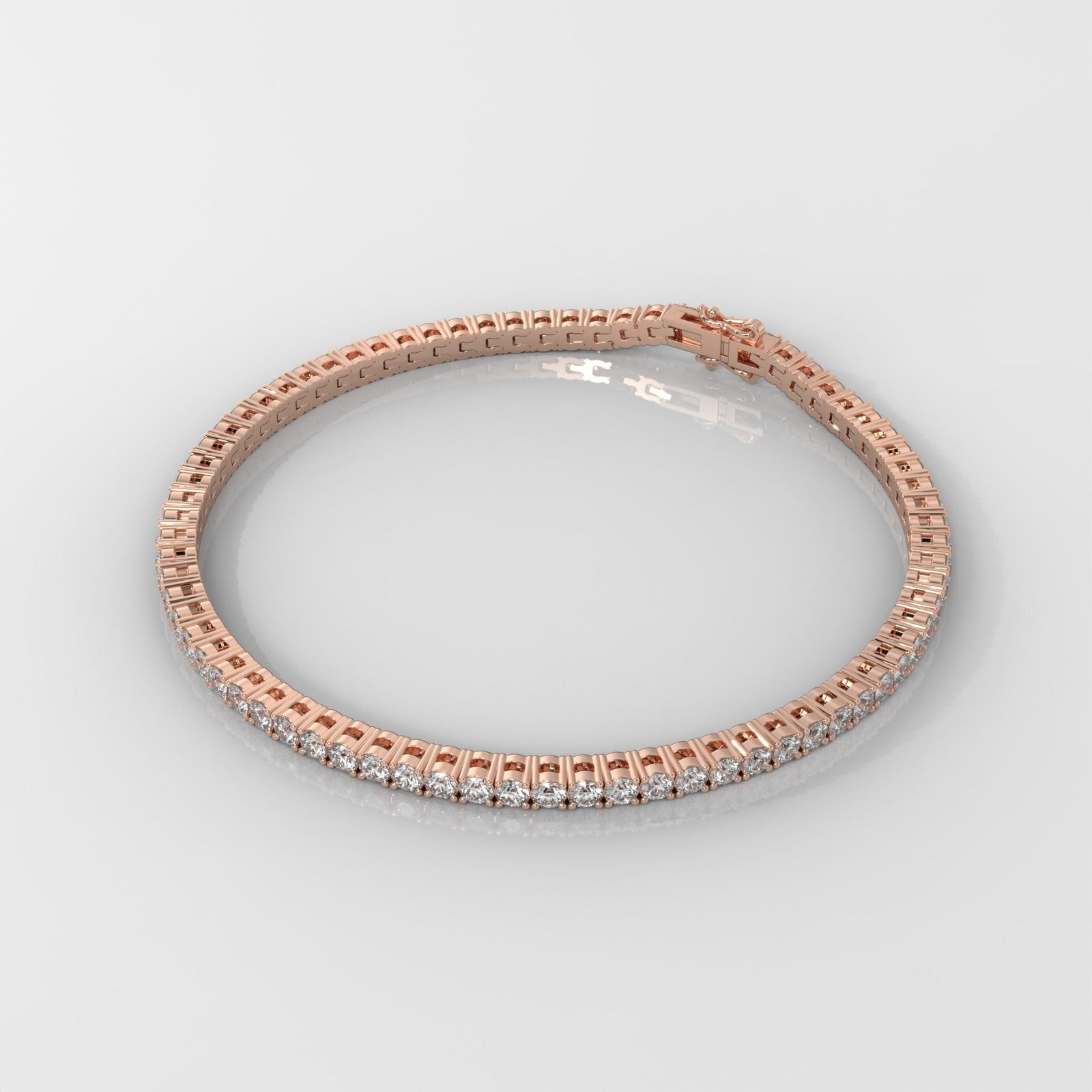 4CT Round Brilliant Cut Tennis Bracelet - Image 7