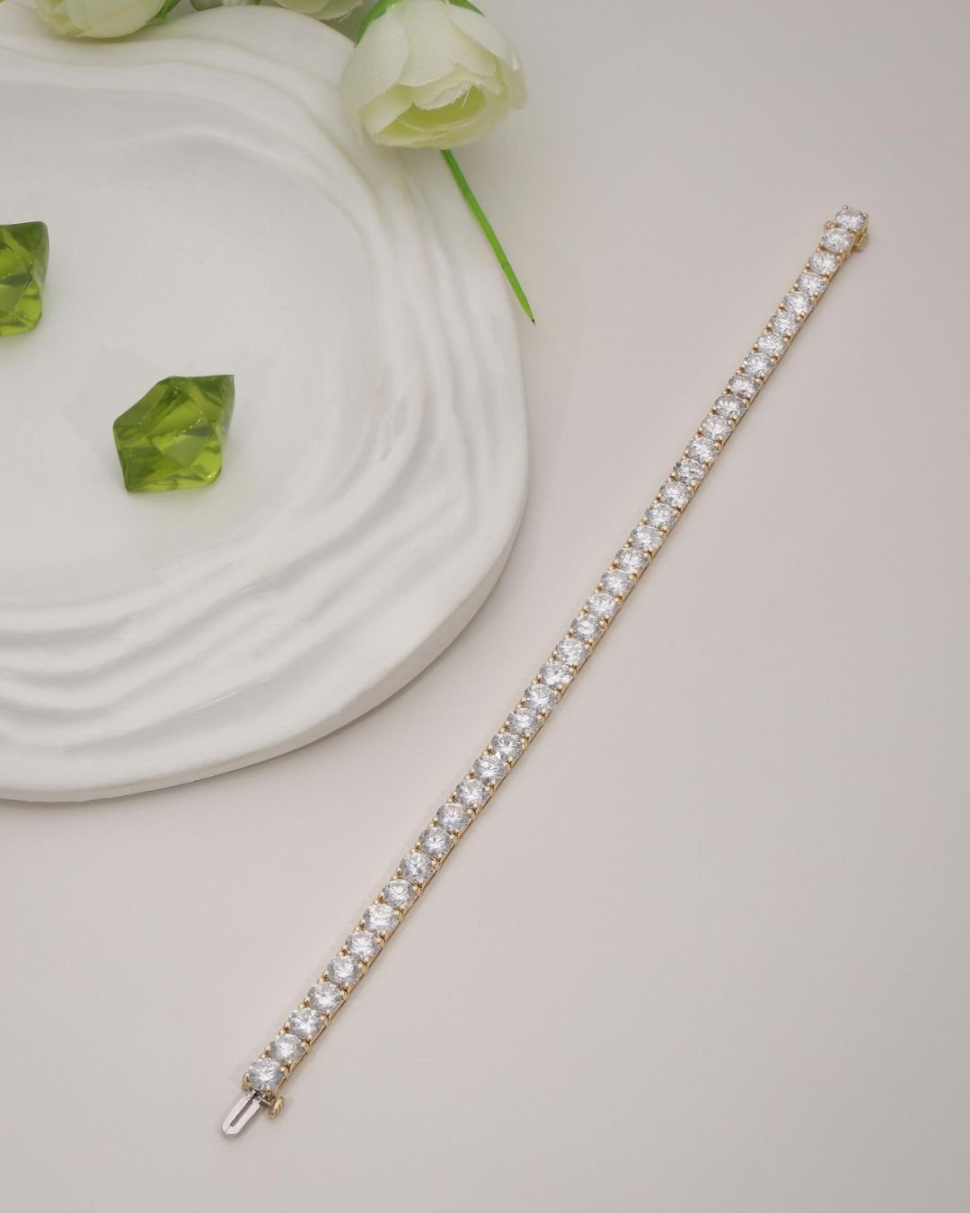 Round Brilliant Cut Lab Grown Diamond Tennis Bracelet - Image 2