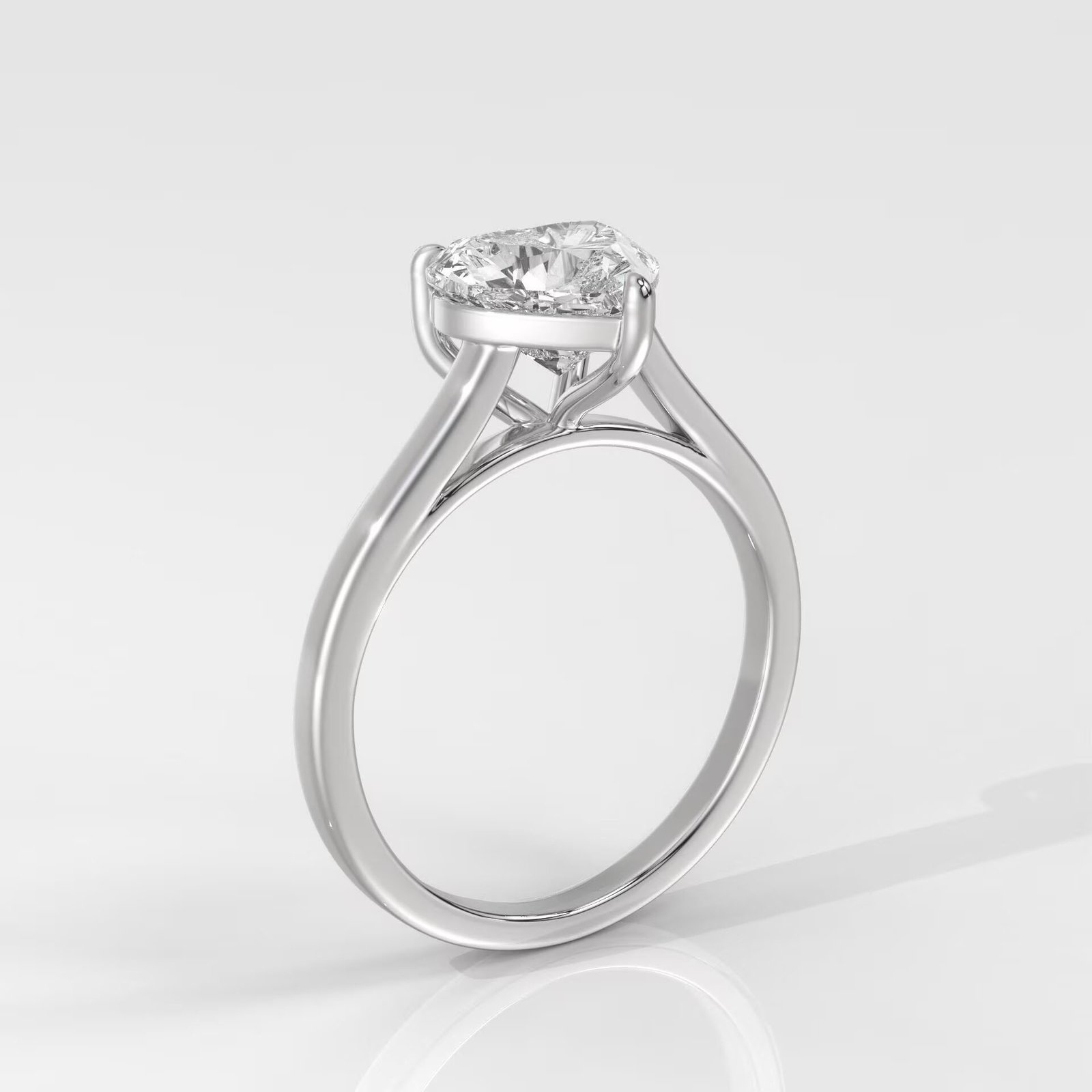 Heart Cut Lab Grown Diamond Engagement Ring - Image 6