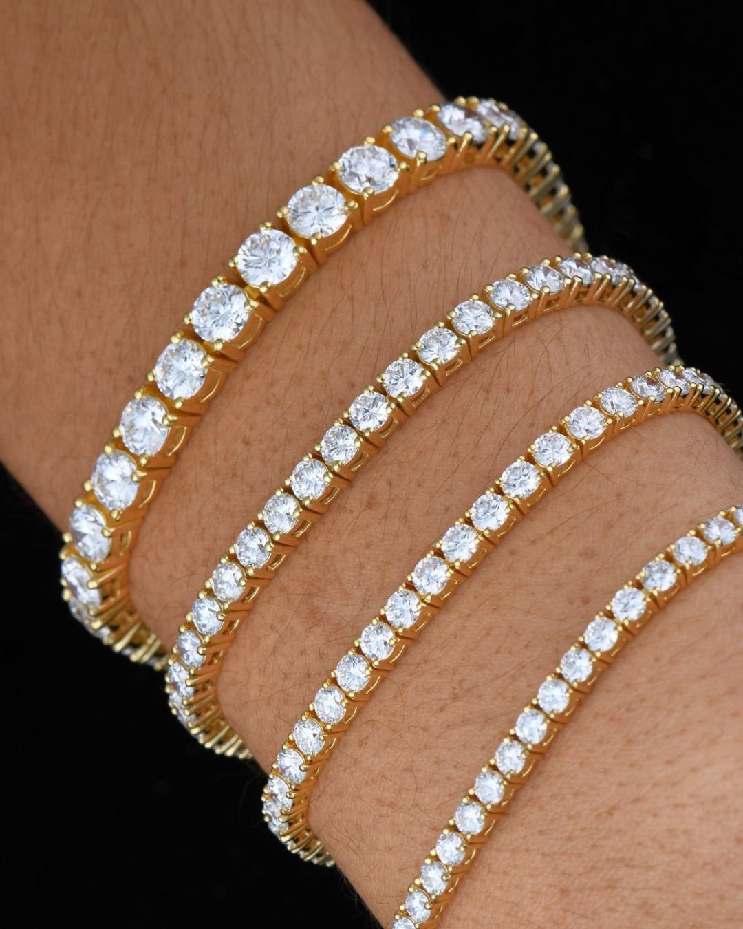 Round Brilliant Cut Lab Grown Diamond Tennis Bracelet - Image 7