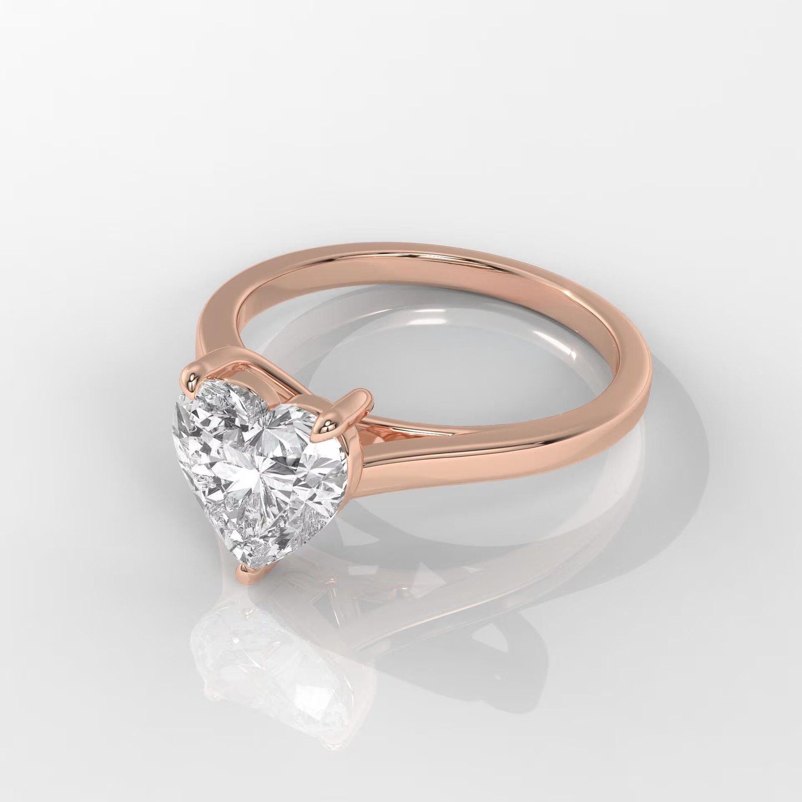 Heart Cut Lab Grown Diamond Engagement Ring - Image 8