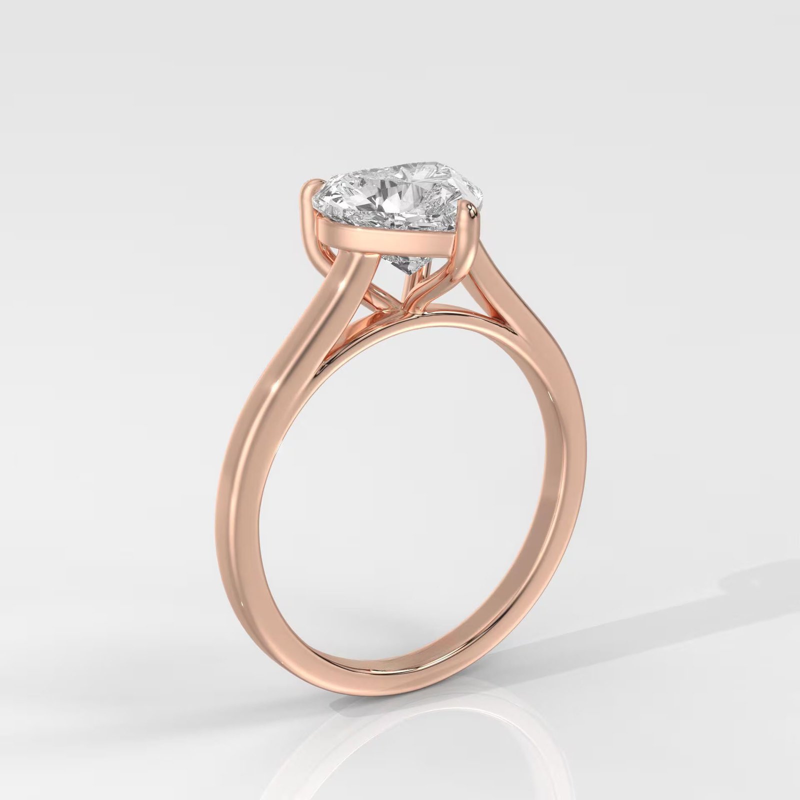 Heart Cut Lab Grown Diamond Engagement Ring - Image 9