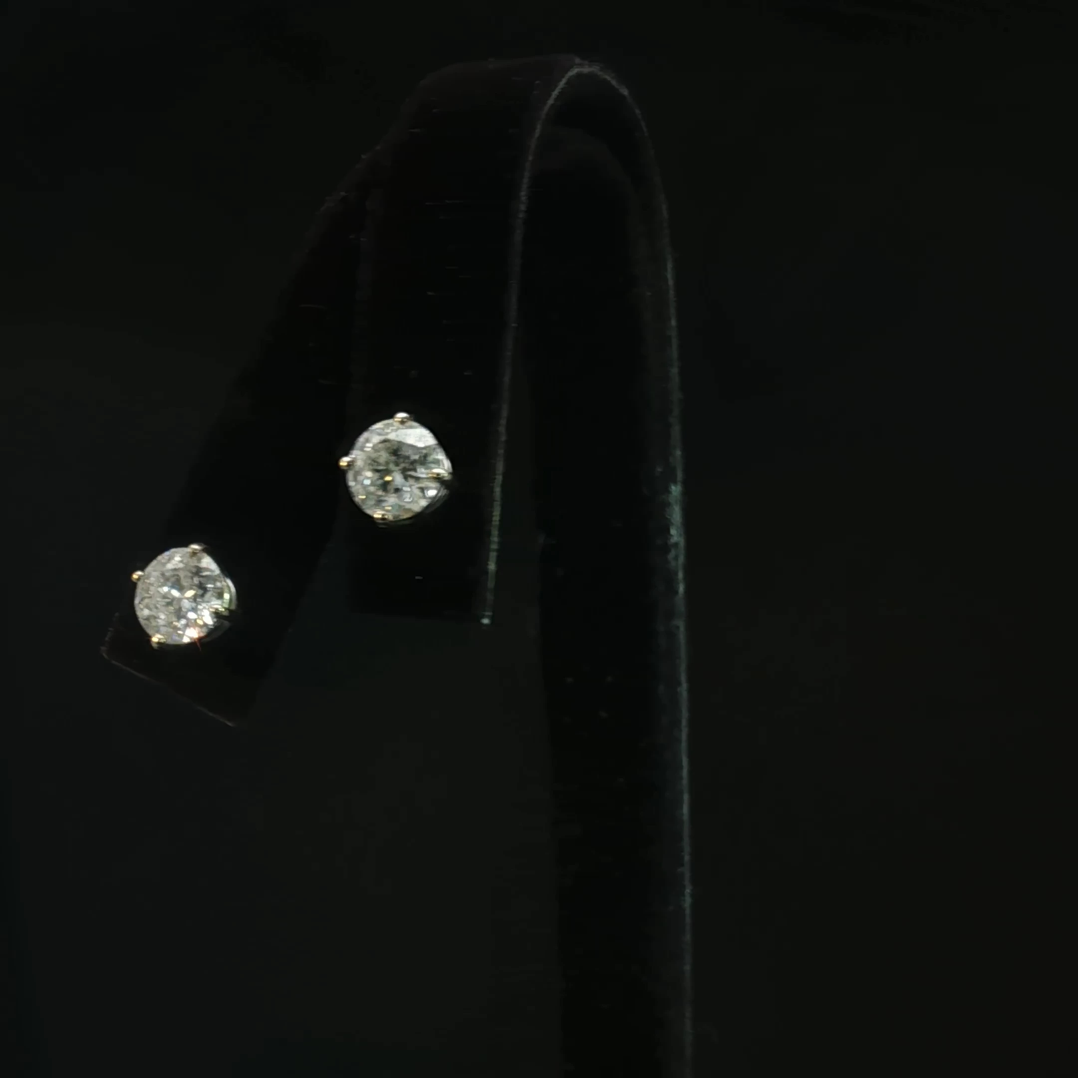 Round Cut Natural Diamond Stud Earrings with 2.20 CTW - Image 3