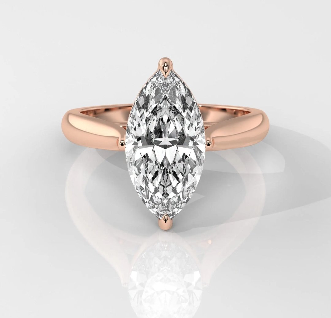 Marquise Lab Grown Diamond Engagement Ring - Image 2