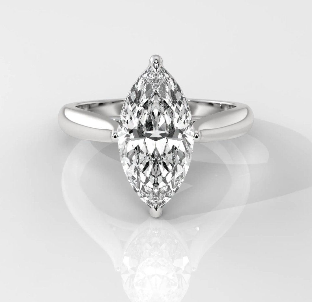 Marquise Lab Grown Diamond Engagement Ring - Image 7