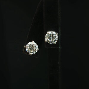 Classic Round Lab Grown Diamond Stud Earrings with 5.14 CTW