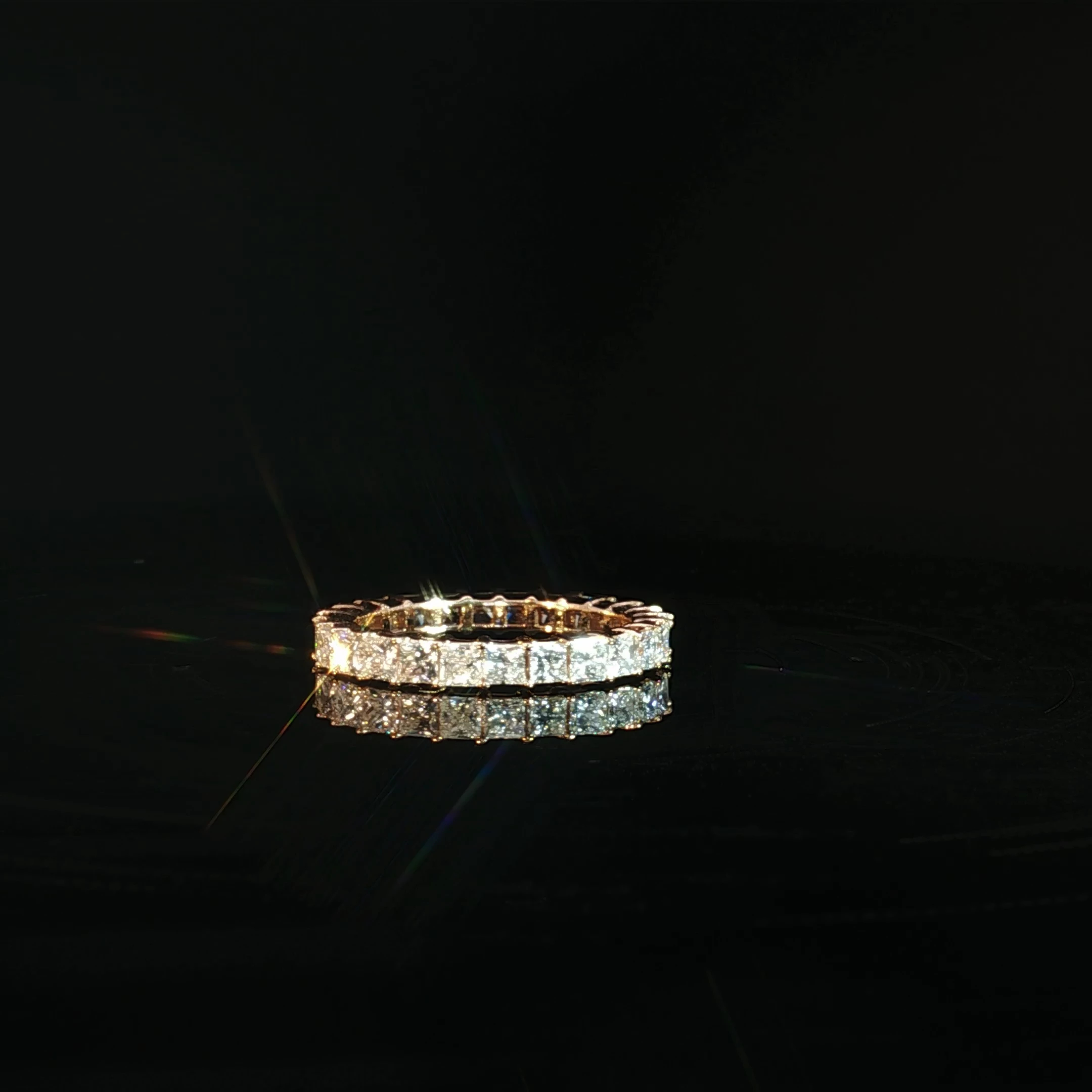 14K Gold Princess Cut Eternity Band with 1.95CTW - Image 3