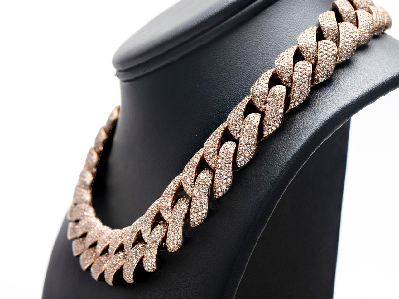 10K Rose Gold Cuban Chain Necklace – 59.53ctw - Image 4