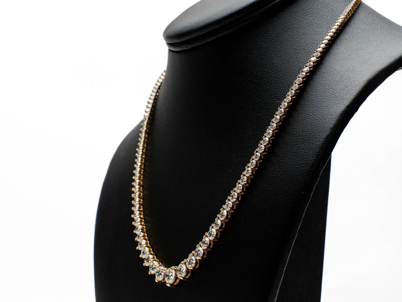 14K Gold Round Diamond Tennis Necklace -15.35CT - Image 3