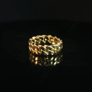 10K Gold Bold Cuban Link Ring