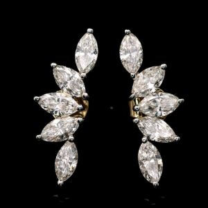 Marquise Brilliant Cut Diamond Earrings