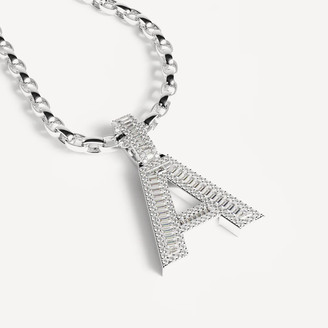 Gold Diamond Initial Pendant - Image 3